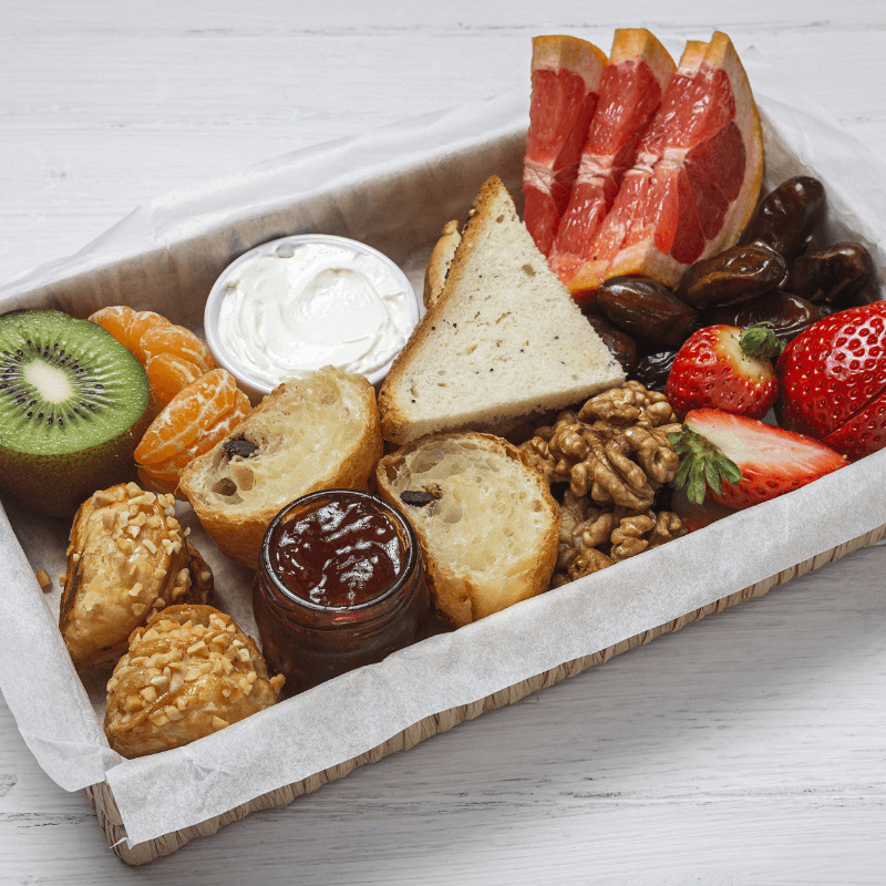 Caja de brunch y desayunos para catering